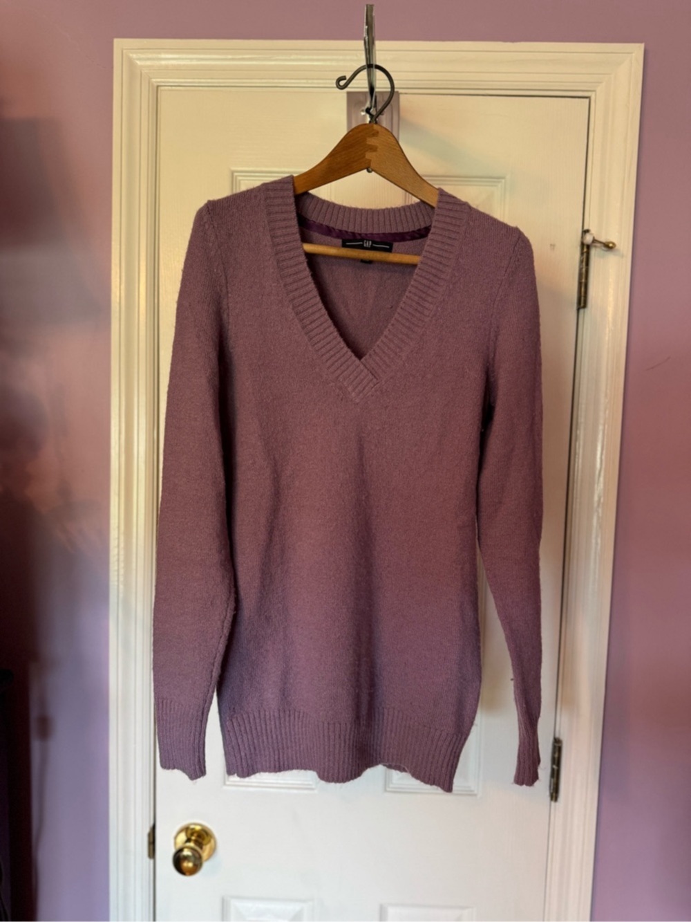 V-Neck Sweater Lilac Size XS GAP